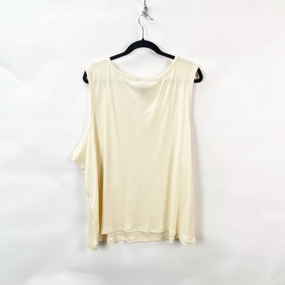 Avenue 30 32 NWT Plus Womens Cream Ivory Embroidered V-Neck Tank Top Shell - Picture 5 of 7